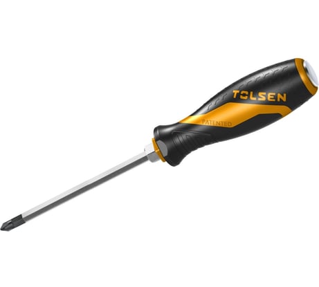 Отвертка крестовая TOLSEN "GRIPro" Phillips №4, 200 мм, силовая 20129