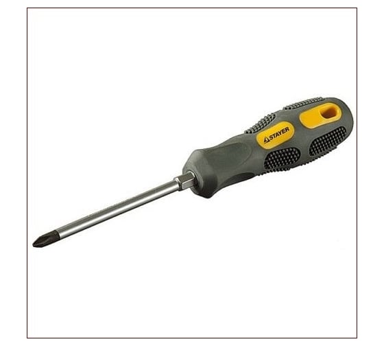 Отвертка STAYER MAX-GRIP Regular Cr-V, намагниченная с усилителем, PH2x150 мм 2582-2-150 GF 1