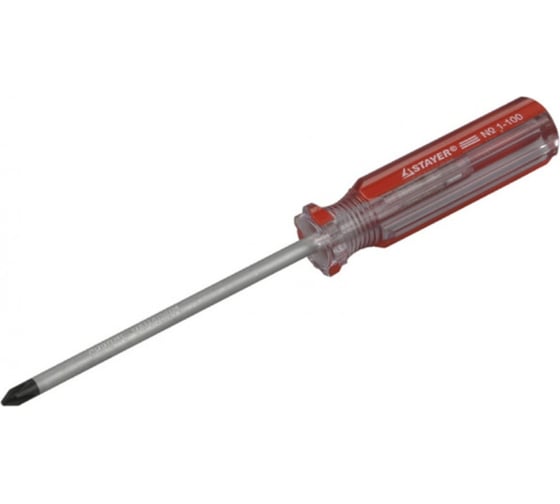 Отвертка STAYER RUBIN Сr-V, маслобензостойкая ручка, PH1х250 мм 2504-1-25