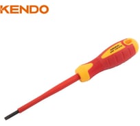 Отвертка диэлектрическая шлицевая KENDO VDE SL5.5x125 мм, 1000 В 20405