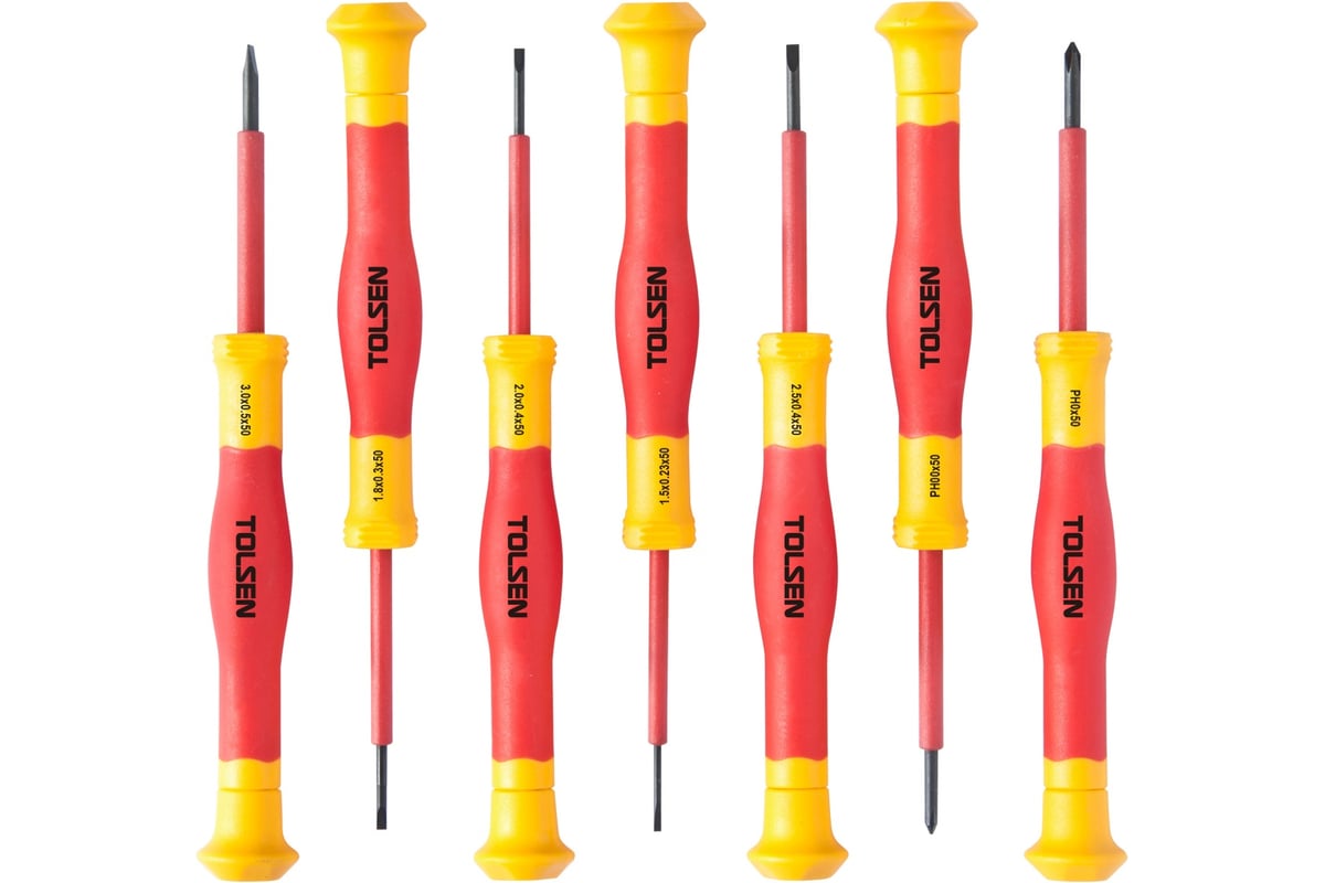 Набор прецизионных диэлектрических отверток TOLSEN 7 предметов V32007 ...
