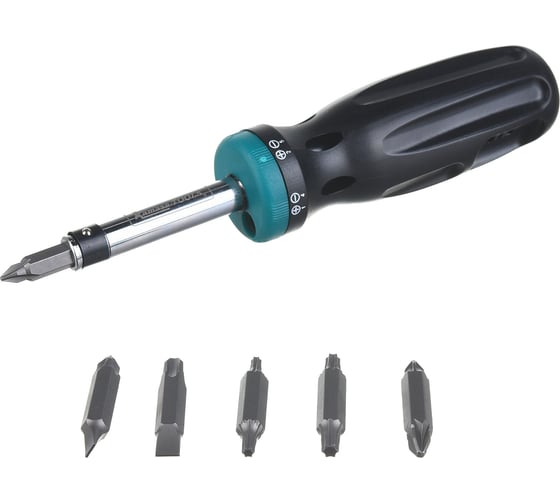 Отвертка со вставками и трещоткой Kamasa Tools 12 шт K 63069
