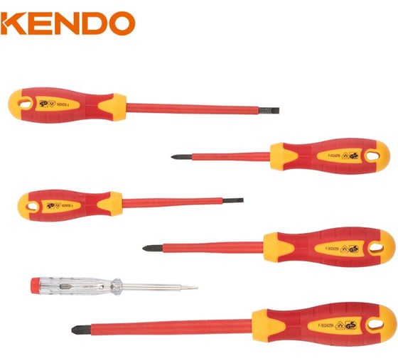 Набор диэлектрических отверток KENDO 6 шт. 1000 В 20483