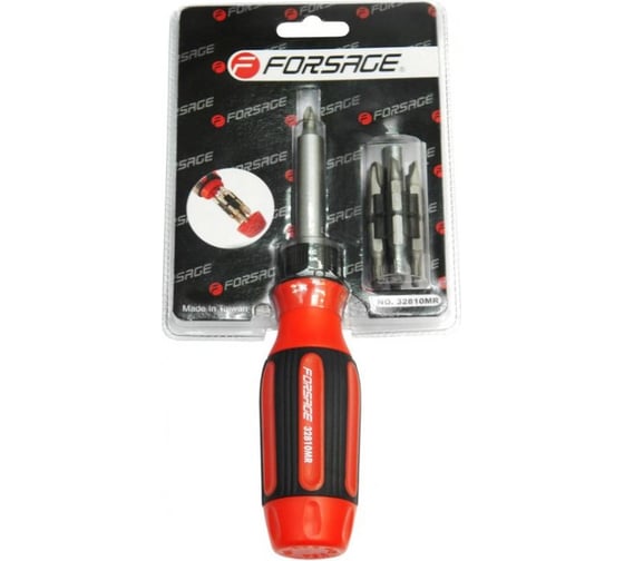 Отвертка с набором бит Forsage реверсивная, 15 предметов F-32810MR 1
