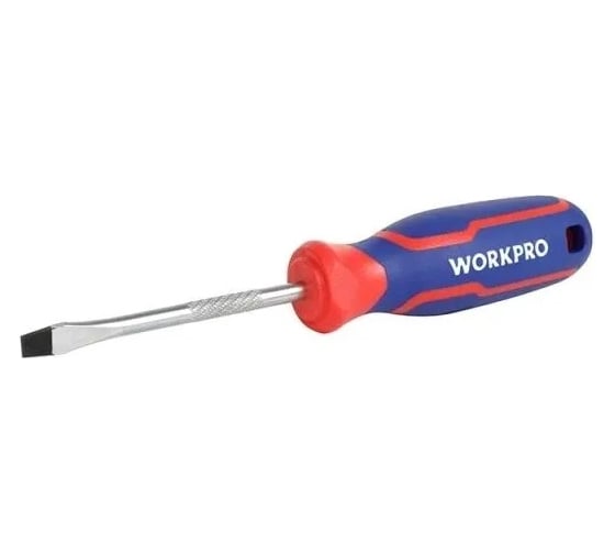 Отвертка с магнитным наконечником WORKPRO шлиц 6,5x38мм CR-V WP221024 1