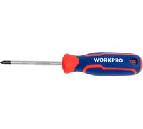 Отвертка с магнитным наконечником WORKPRO PH1x75мм CR-V WP221026