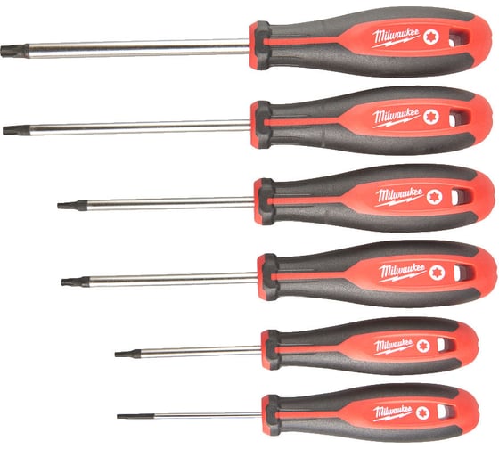 Набор магнитных отверток Milwaukee трехгранная рукоятка, TORX 6 шт 4932471809 1