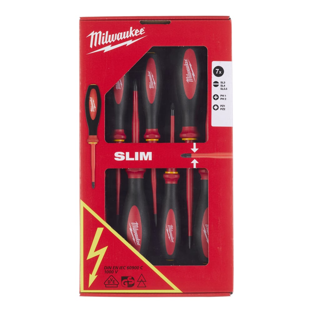Набор изолированных тонких отверток Milwaukee VDE 4932471453 - выгодная ...