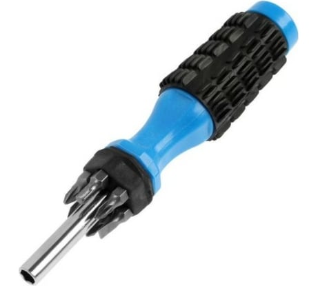 Отвертка с набором бит ТУНДРА 7 предметов, 160 мм 2296292