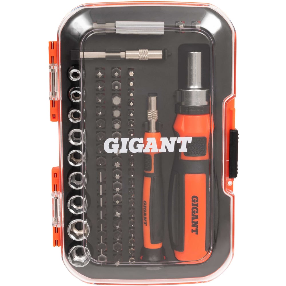 Реверсивная отвертка Gigant с набором насадок 68 предметов GBS-68 ...
