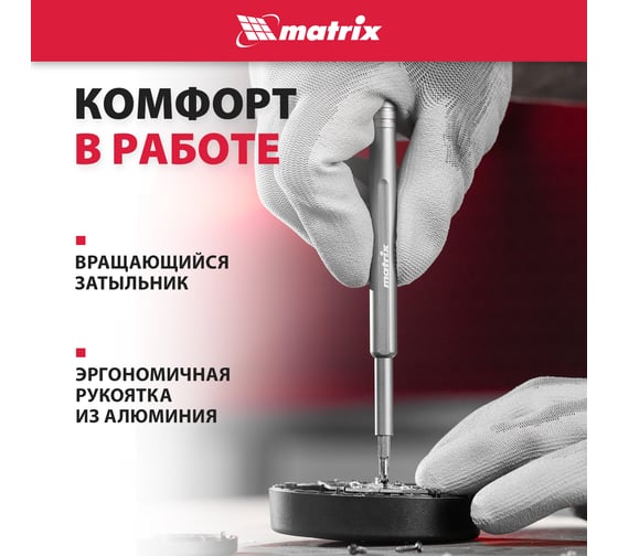 Универсальный набор для точных работ 22 в 1 MATRIX сталь CrV 13566