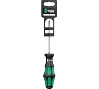 Отвёртка крестовая WERA 355 PZ SB PZ2x100 мм, держатель-еврослот WE-100057