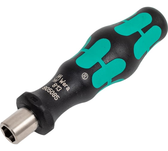 Ручка-битодержатель WERA 813 1/4, с магнитом, рукоятка Kraftform Plus WE-051274