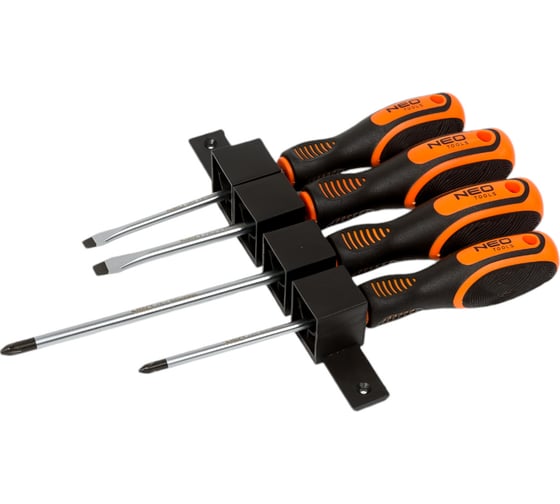 Набор отверток NEO Tools 4 шт SL/PH двухкомп рукоятка 04-191