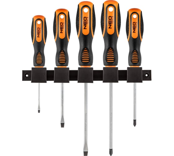 Набор отверток NEO Tools 5 шт SL/PH двухкомп рукоятка 04-192