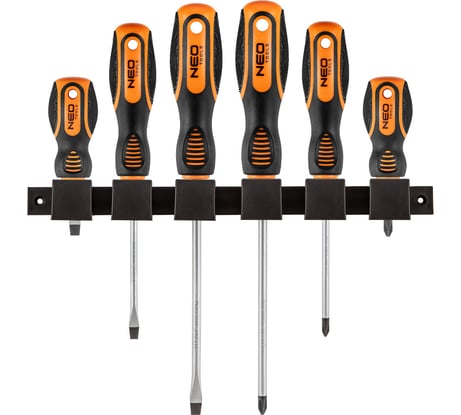 Набор отверток NEO Tools 6 шт SL/PH двухкомп рукоятка 04-193