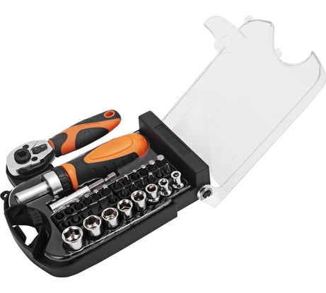 Реверсивная отвертка KENDO с трещоткой, набор бит 20548