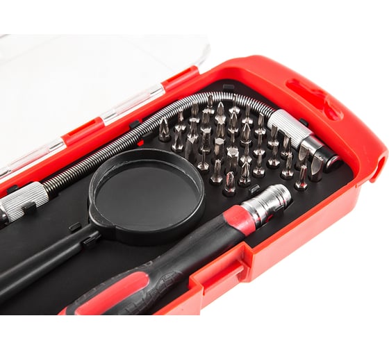 Отвертка с набором бит HAMMER Flex 601-033 для точных работ, 33 шт 400840