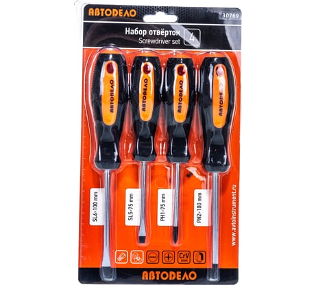 Набор отверток АвтоDело 4 предмета блистер 30769 12624
