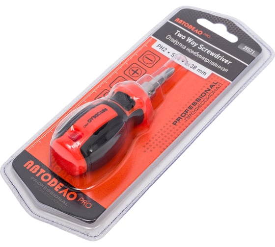 Комбинированная отвертка АвтоDело PH2-SL6 L=38mm PRO 39571 16090