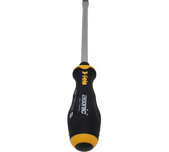 Плоская шлицевая ударная отвертка Felo Ergonic 10,0X1,6X180 45010040