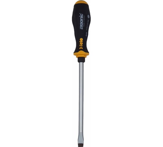 Плоская шлицевая ударная отвертка Felo Ergonic 10,0X1,6X180 45010040