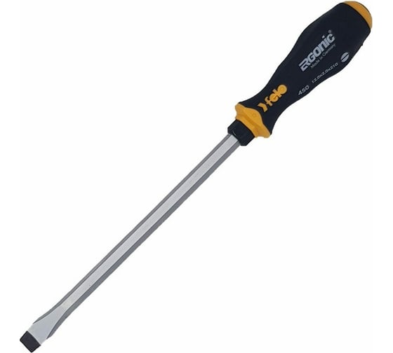 Плоская шлицевая ударная отвертка Felo Ergonic 12,0X2,0X210 45012040 1