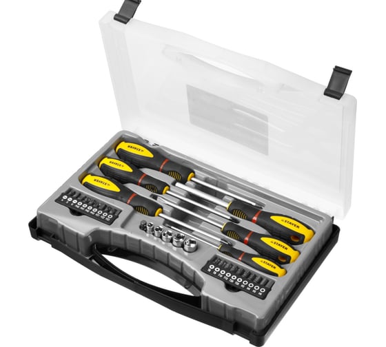 Набор отверток STAYER PROFESSIONAL PROTech Cr-Mo, 32 предметов, в кейсе 25134-H18_z01 1