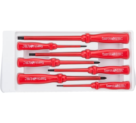 Набор изолированных отверток Pro'sKit 8PK-8100 E 4х -, 3х +, 1000В С00034089