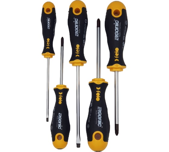 Набор отверток Felo Ergonic SL, PH, PZ с плоскогубцами 180 мм, в сумке 40096604