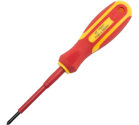 Отвертка крестовая диэлектрическая Pobedit Profi Cr-V, PH 0x60 мм 2569060