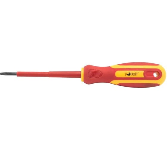 Отвертка шлицевая диэлектрическая Pobedit Profi Cr-V, SL3x75 мм 2569375 1