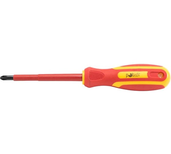 Отвертка крестовая диэлектрическая Pobedit Profi Cr-V, PH 1x80 мм 2569180