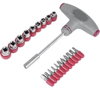 Отвертка с Т-образной ручкой Политех 20 насадок 2567020