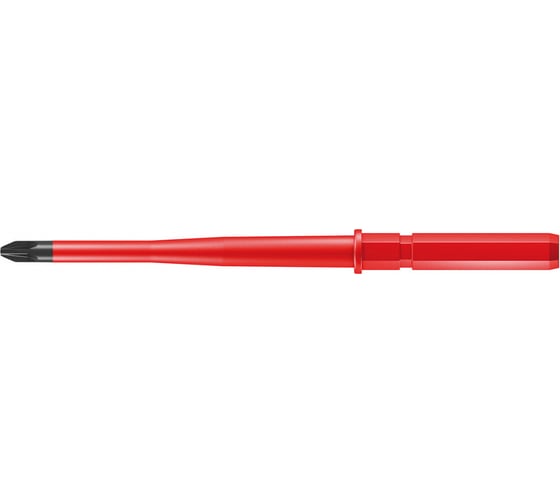 Сменная отвёртка с зауженным стержнем WERA Kraftform Kompakt VDE 65 iS PZ1x154 мм WE-003455