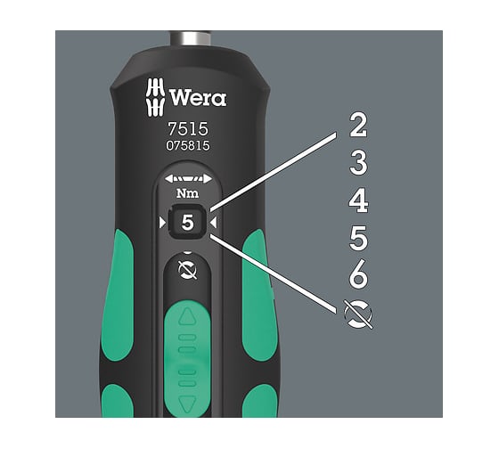 Динамометрическая отвёртка WERA 7515 Kraftform Safe-Torque Speed 2-6 Нм WE-075815