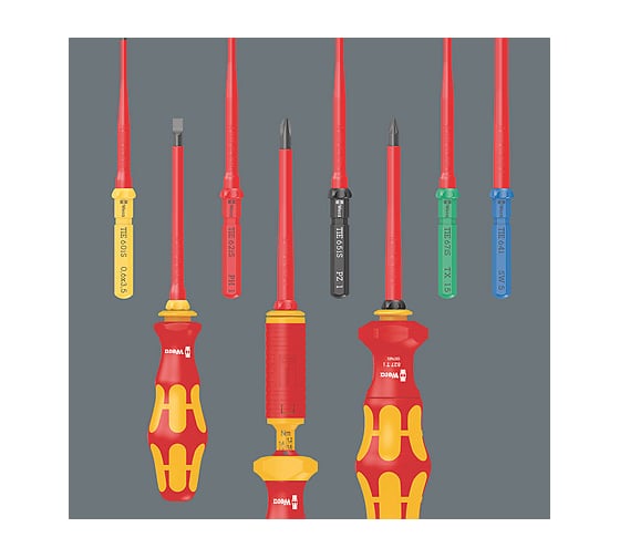 Набор бит с битодержателем WERA Kraftform Kompakt VDE 18 Universal 1 Tool Finder 1x9x98; PH1x157; PH2x157; PZ1x157; PZ2x157; 1x1x154; 1x2x154; 1x1x1 WE-006613