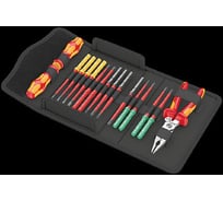 Набор бит с битодержателем WERA Kraftform Kompakt VDE 17 extra slim 1 Tool Finder 2x9x98; PH1x157; PH2x157; PZ1x157; PZ2x157; 1x1x157; 1x2x157; TX1 WE-006612