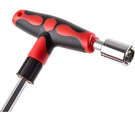 Отвертка HAMMER Flex 601-027 с набором бит и головок 19 шт. Т-образная рукоятка, CRV 400834