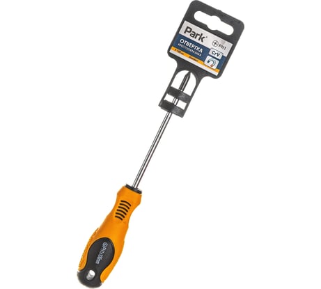 Отвертка PARK крестообразная PH1х100 мм двухкомпонентная рукоятка 008397