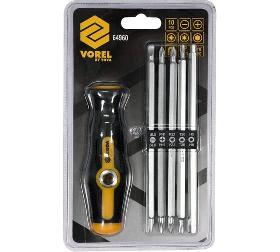 Набор отверток двухсторонних VOREL 64960