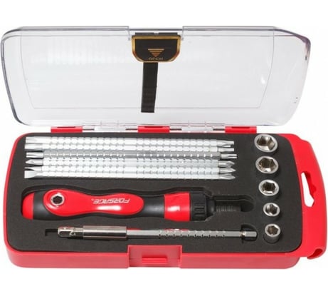 Реверсивная телескопическая переставная отвертка Forsage 2в1с набором бит и головок13 предметов F-2133(29220)