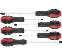 Набор ударных отверток MATRIX 6шт. SL6x100, PH2x100, SL6x150, PH2x150, SL8x150, PH3x150, CrV 19112