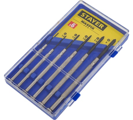 Часовые отвертки Stayer для особоточных работ 6 предметов  2560-H6_z02