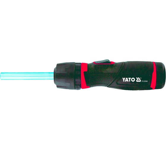 Трещоточная отвёртка с набором насадок YATO 13 предметов YT-27951