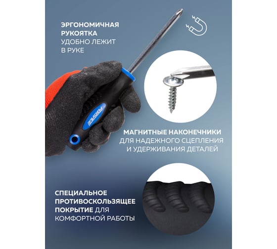 Набор магнитных отверток Forsage "Profi" S2, 7 предметов F-20713(8754)