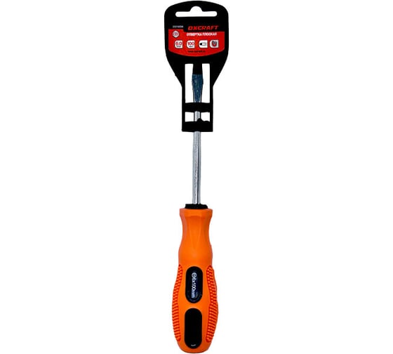 Отвертка плоская с магнитным наконечником OXCRAFT SL6х100 мм УТ-00020322