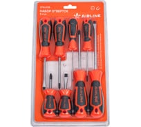 Набор отвёрток Airline SL3-SL6, PH0-PH2, блистер, 8 предметов ATAU038