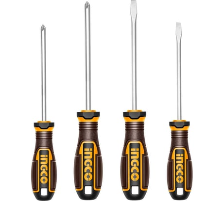 Набор отвёрток INGCO 4 шт S2 SUPER INDUSTRIAL HKSDS0428