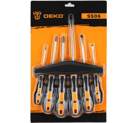 Набор отверток с эргономичными рукоятками DEKO SS06 065-0601